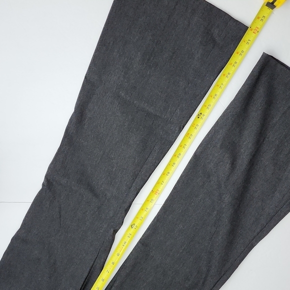 Ricki's Heathered Grey Stretch Mid Rise Fitted Subtle Flare Pants Regular Size 6 - Picture 13 of 14